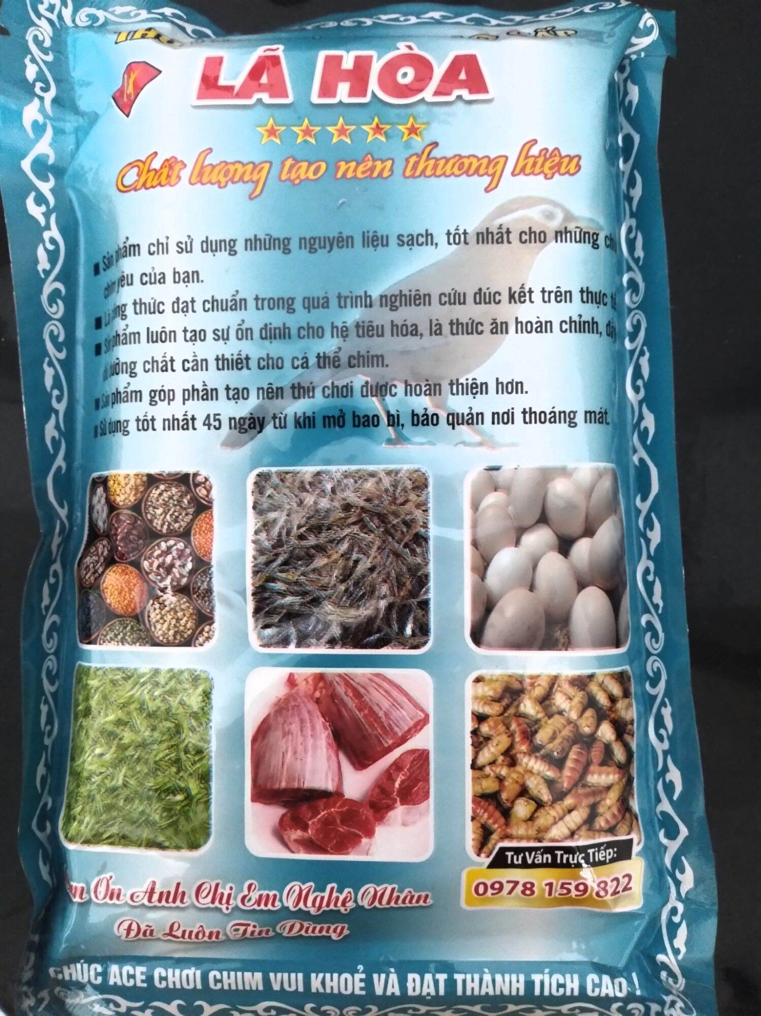 Cám họa mi Lã Hòa ( số 1) căng lửa lông mượt 300g