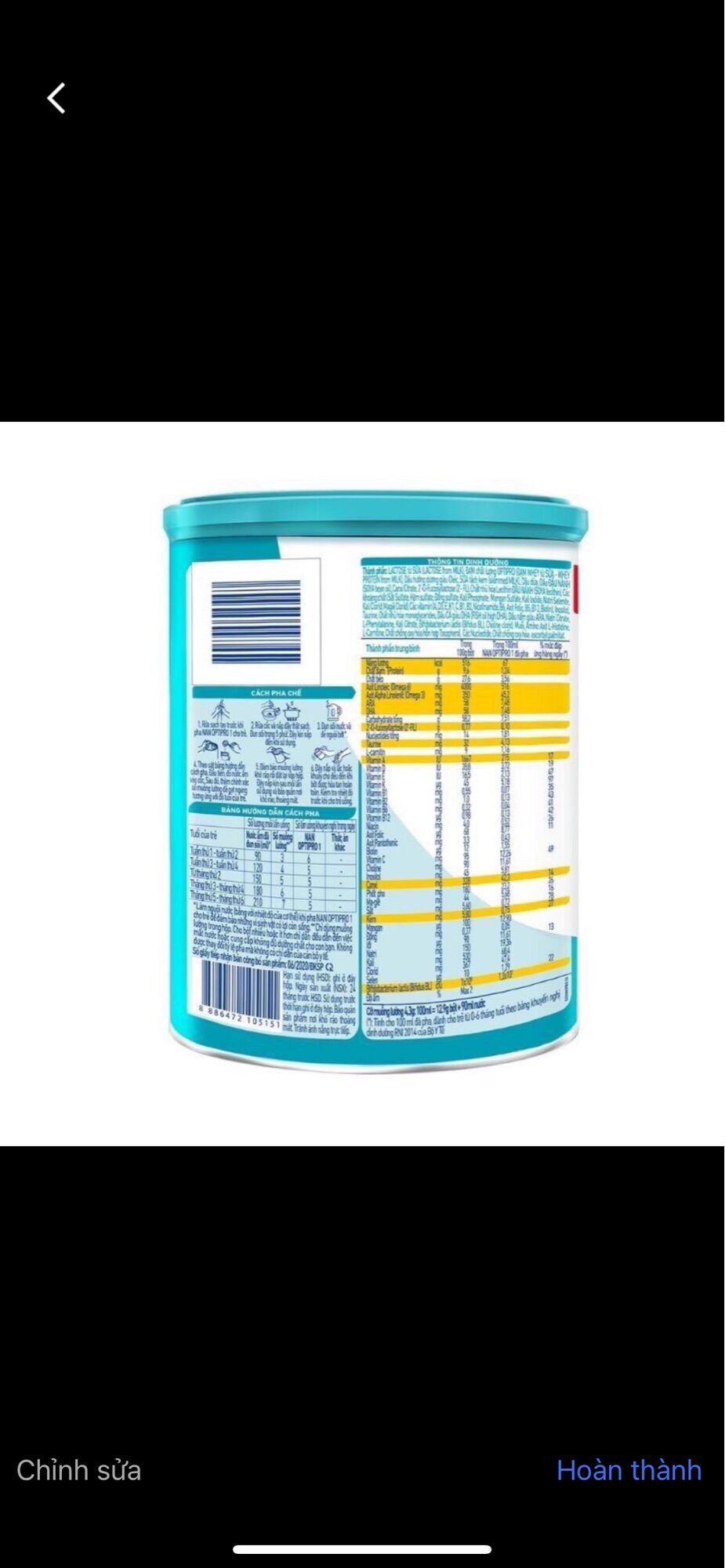 Sữa bột Nan HMO Optipro số 1 800g