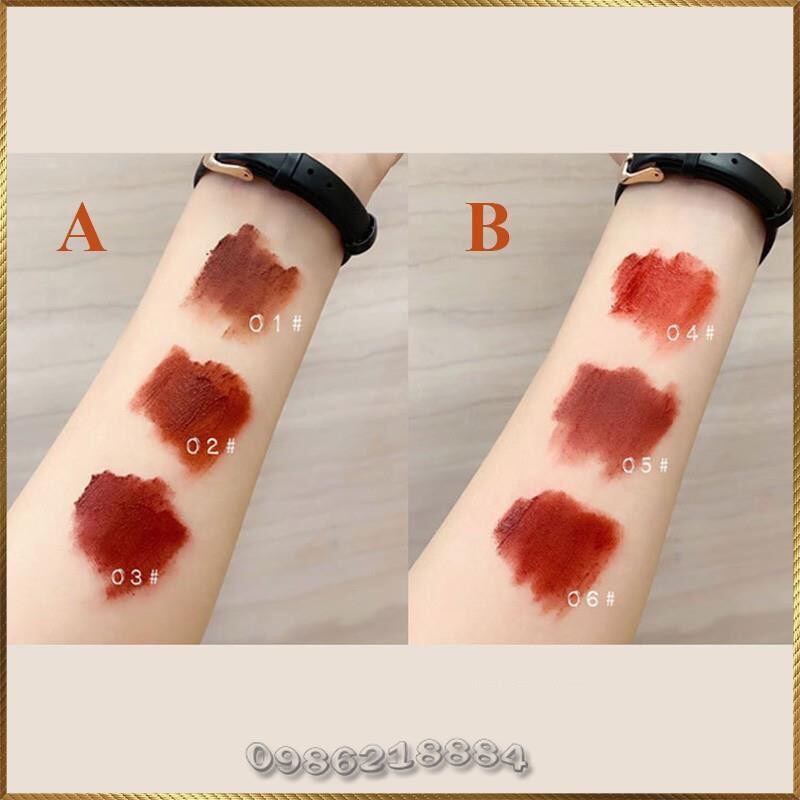 [Hoàn tiền 20%] Set 3 cây son kem lì Herorange Fluffy Lip Glaze trang điểm môi HFL2