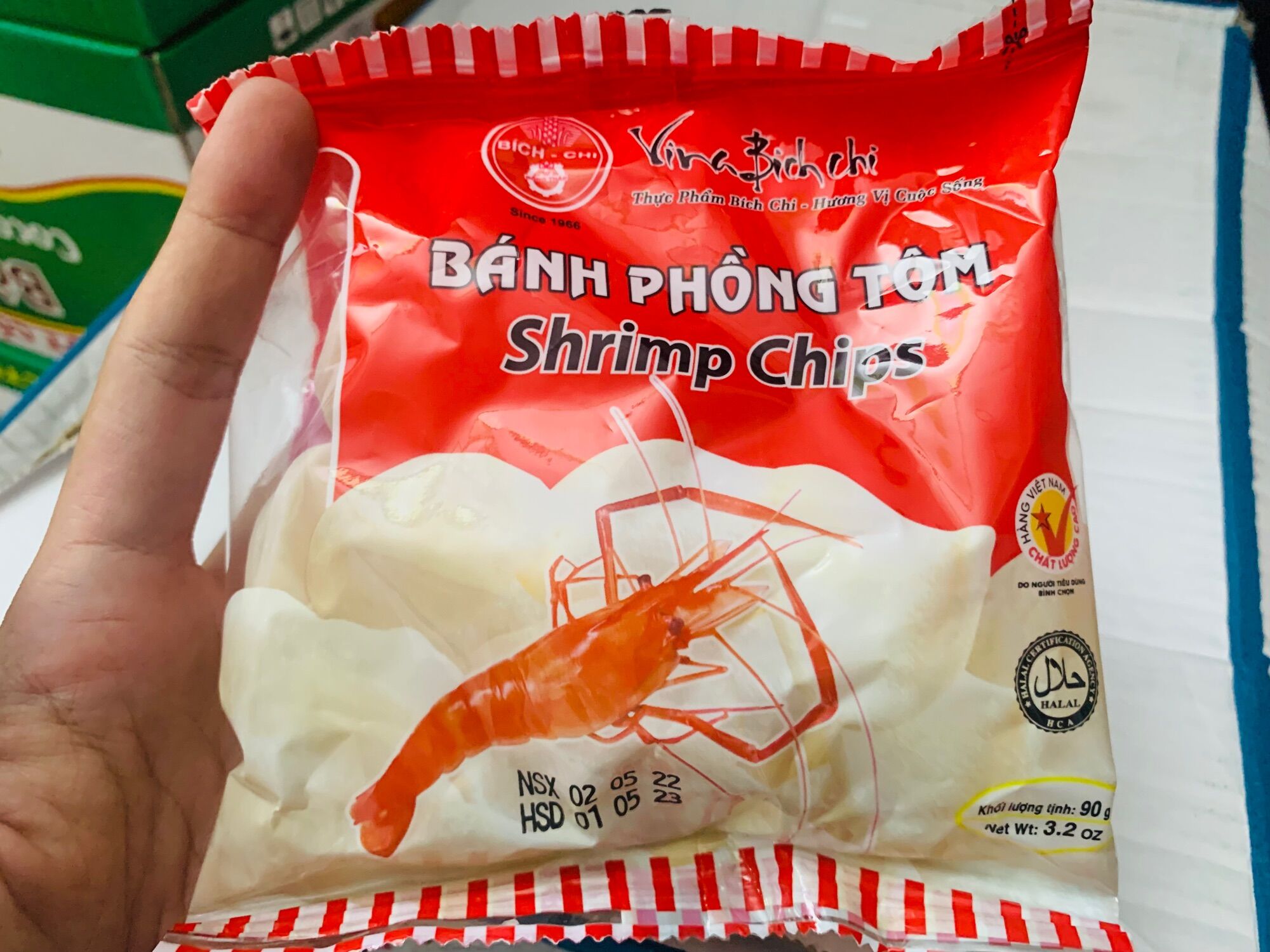 Bánh phồng tôm bích chi trơn 90gr