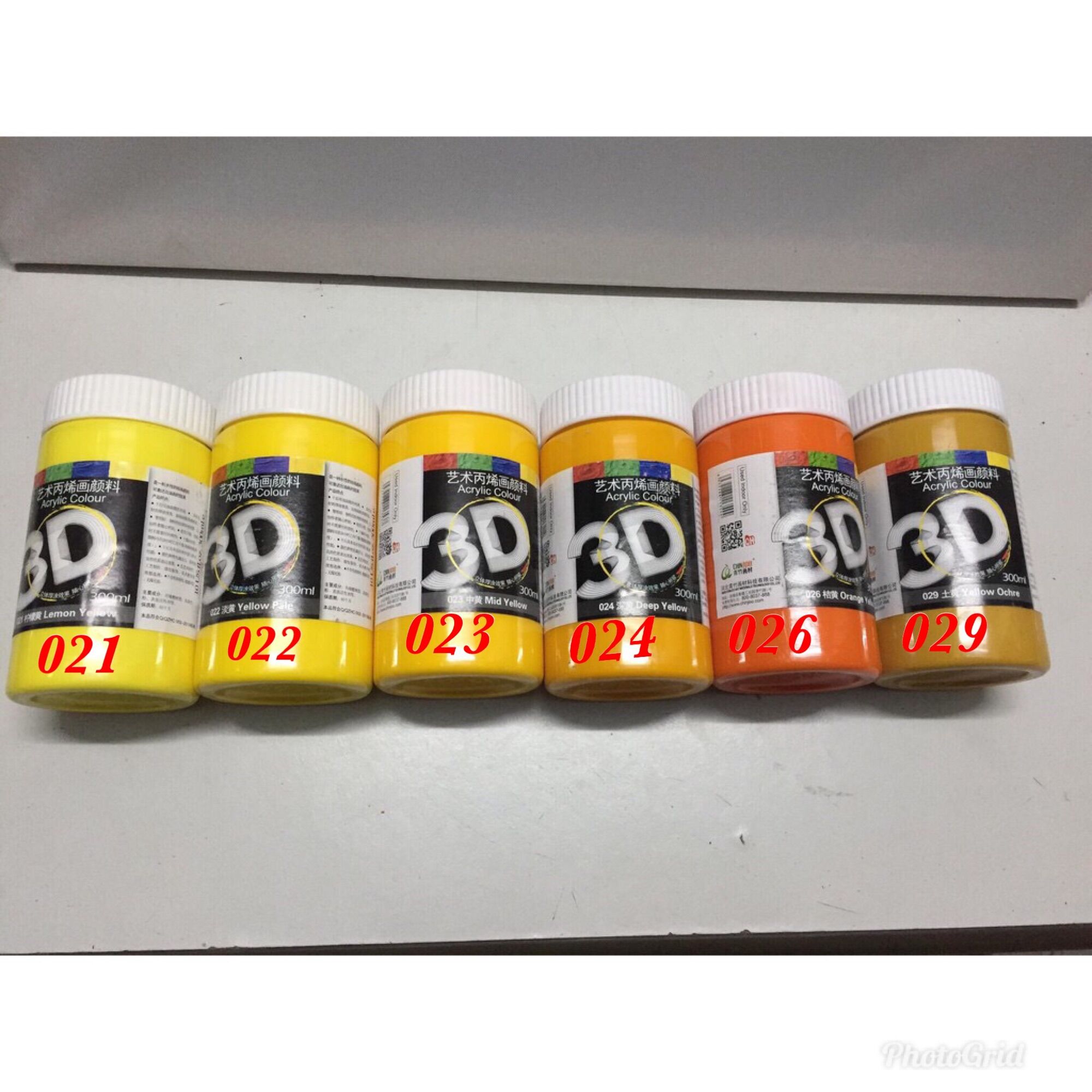 MÀU ACRYLIC 3D LỌ 300ML
