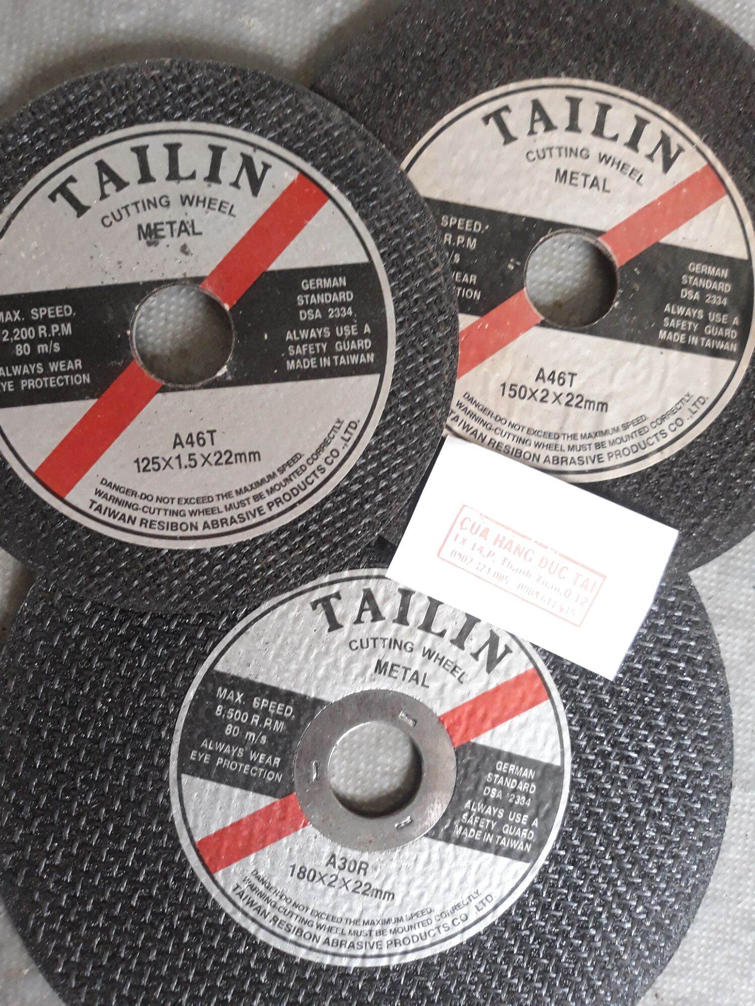 [Hcm] Iron Cutting Stone 125mm, 150mm, 180mm Tailin, 180mm Hai Duong