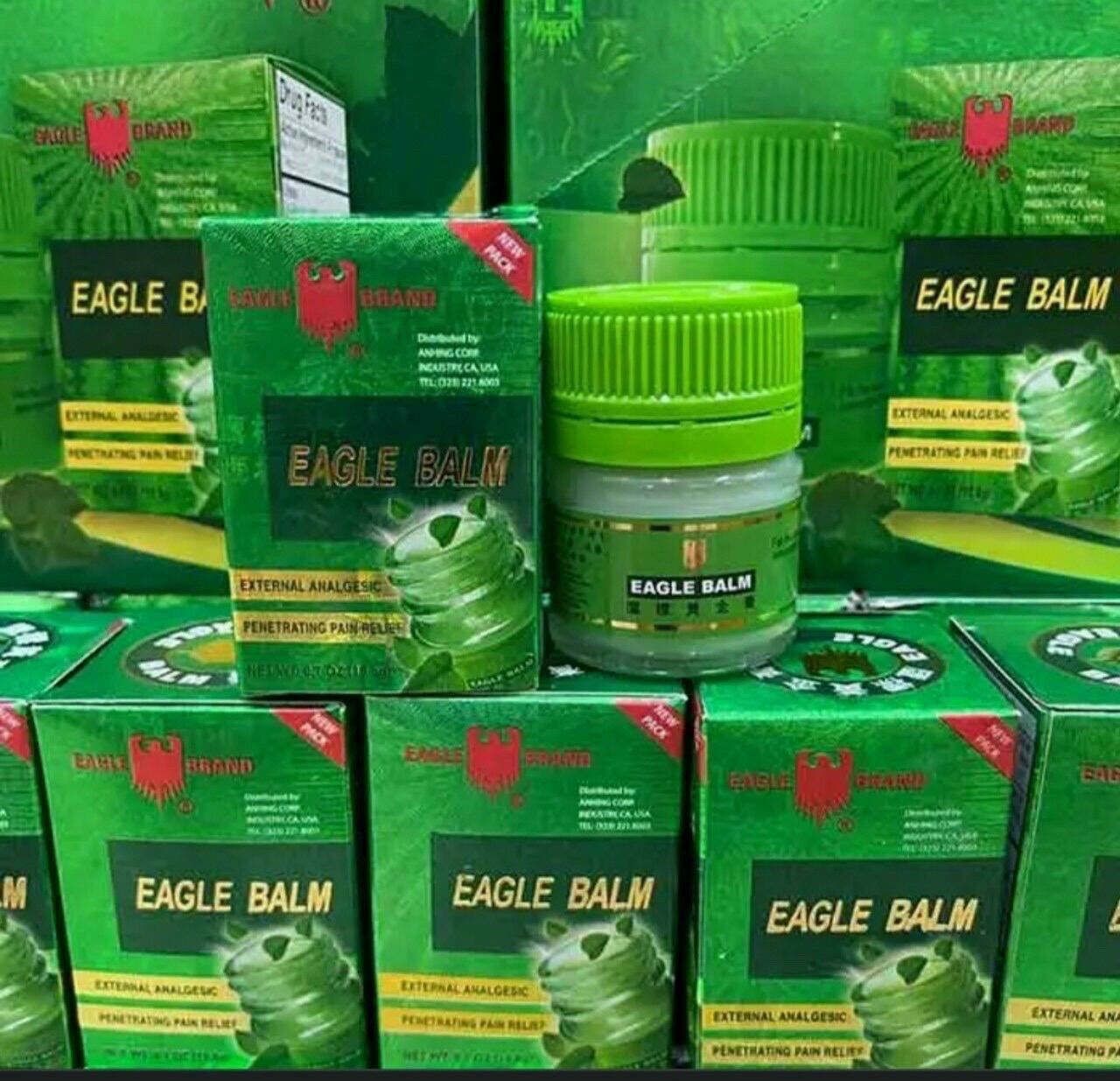 Dầu cù là xanh mỹ con ó eagle balm 19,8gr
