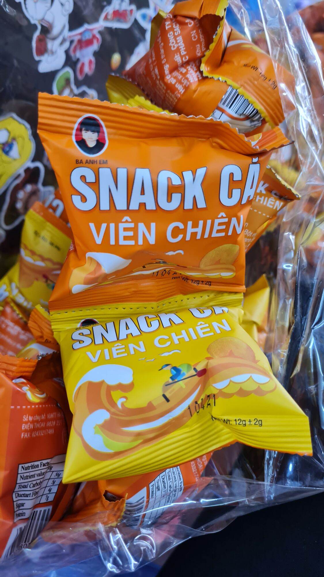 Bịch 60 gói cá viên chiên Ba Anh Em