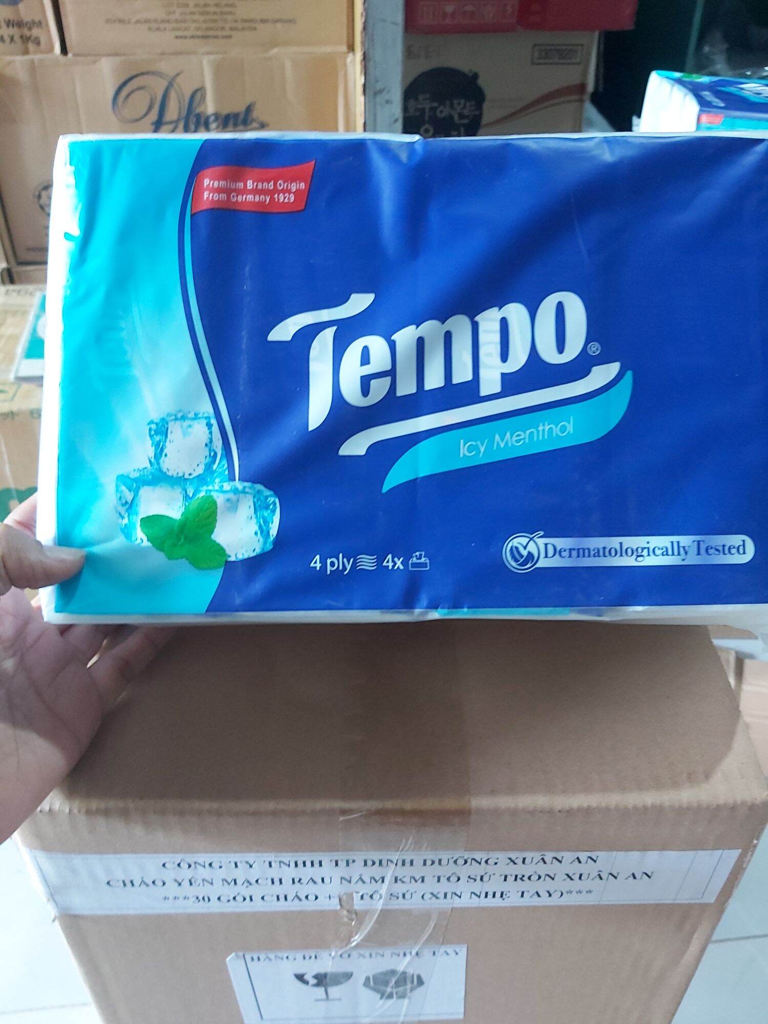 [HCM]( Lốc 4 gói) Khăn giấy Tempo gói rút hương BẠC HÀ