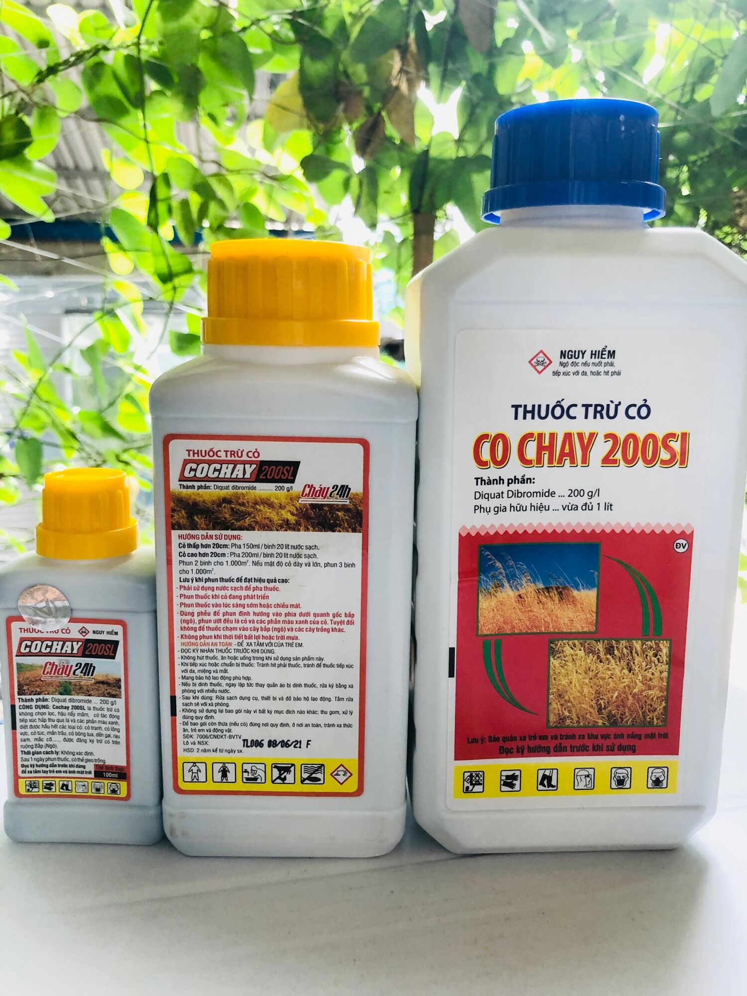 Cỏ cháy diquat 200sl - trừ các loại cỏ hậu nảy mầm