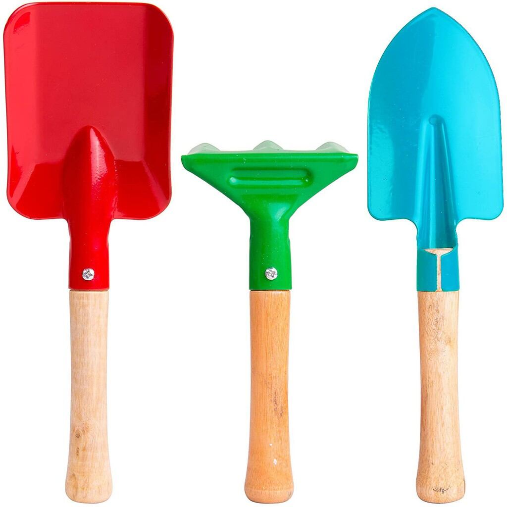 Bộ cuốc xẻng làm vườn trồng cây 3 món sắc màu nhỏ xinh.