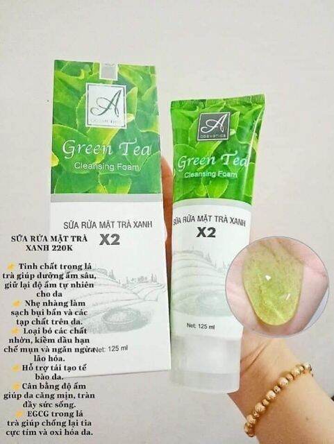 [HCM]Sữa rửa mặt trà xanh X2 A cosmetics