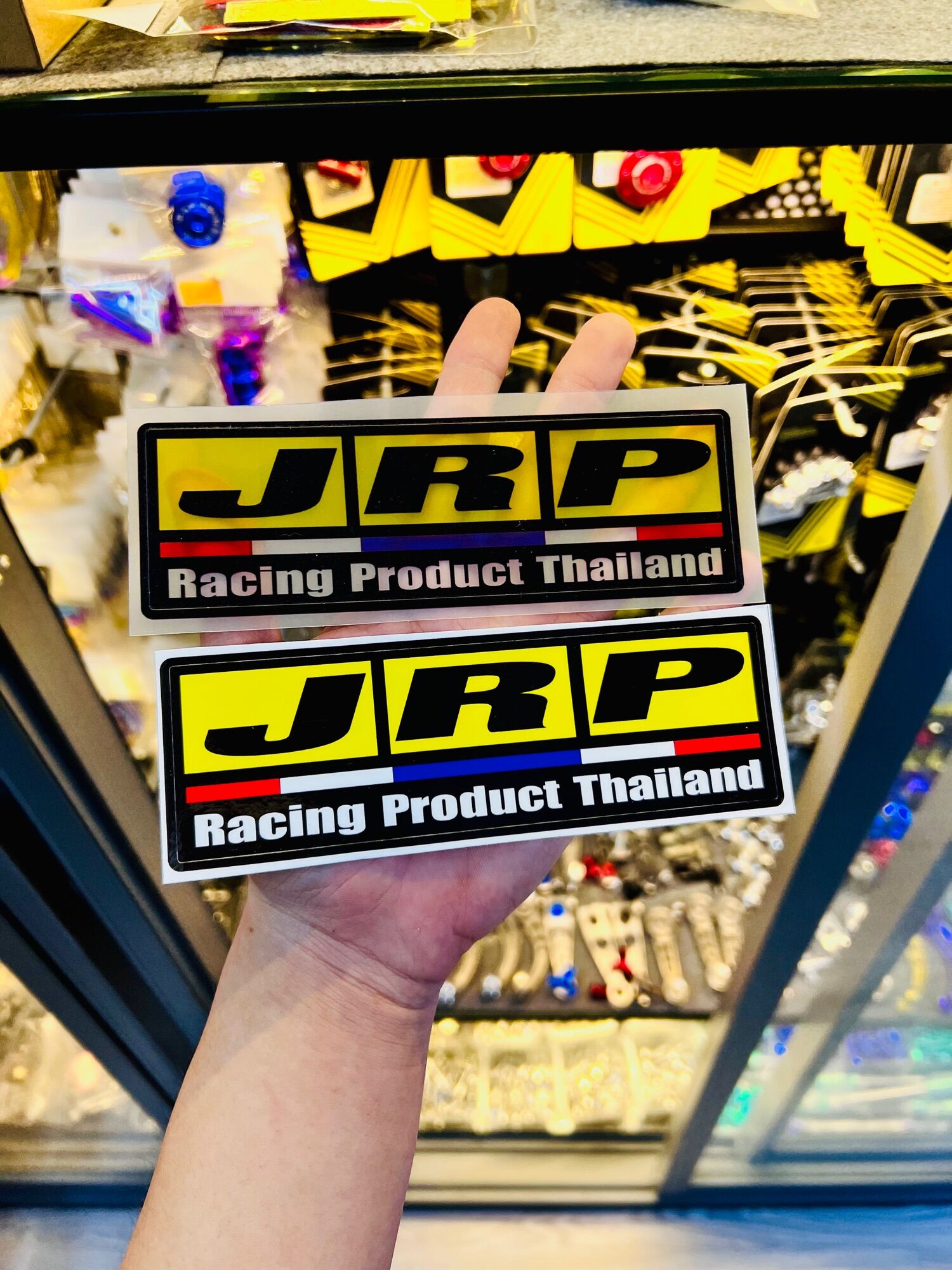 Tem logo sticker JRP dán trang trí xe máy và nhiều dòng xe