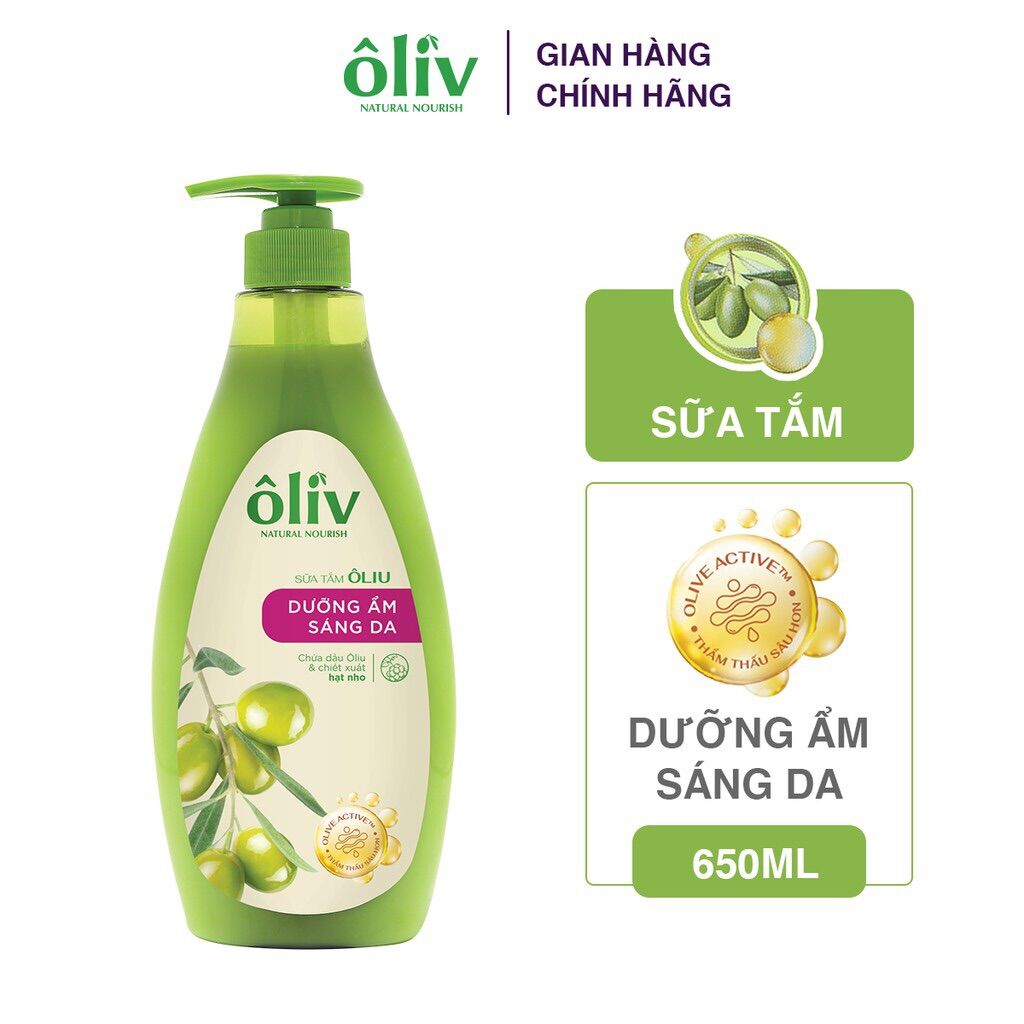 Sữa tắm oliv dưỡng ẩm sáng da 650ml