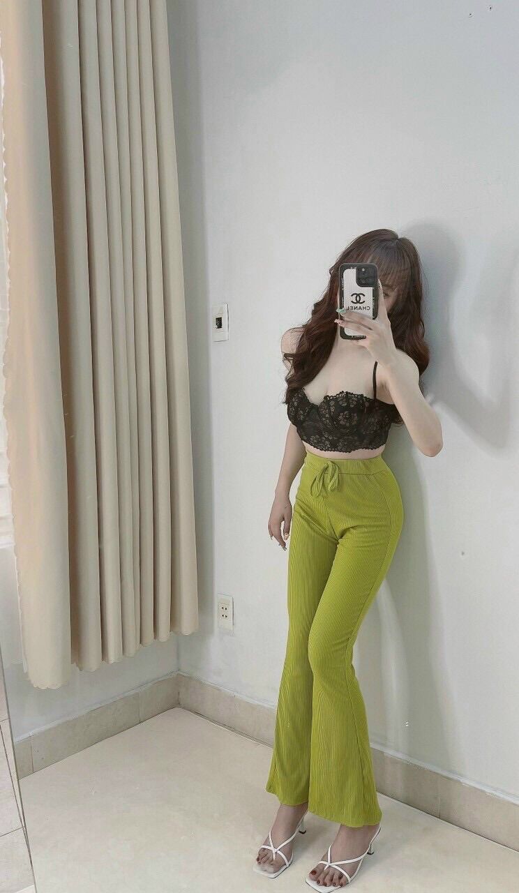 Quần thun ống loe ( chất borip dày dặn , freesize )