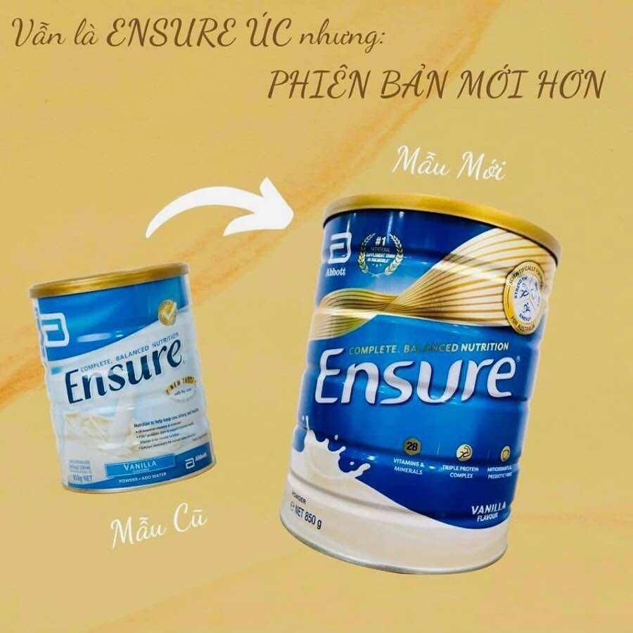 [HSD 12/2026] Sữa Bột Ensure Vani 850G từ ÚC