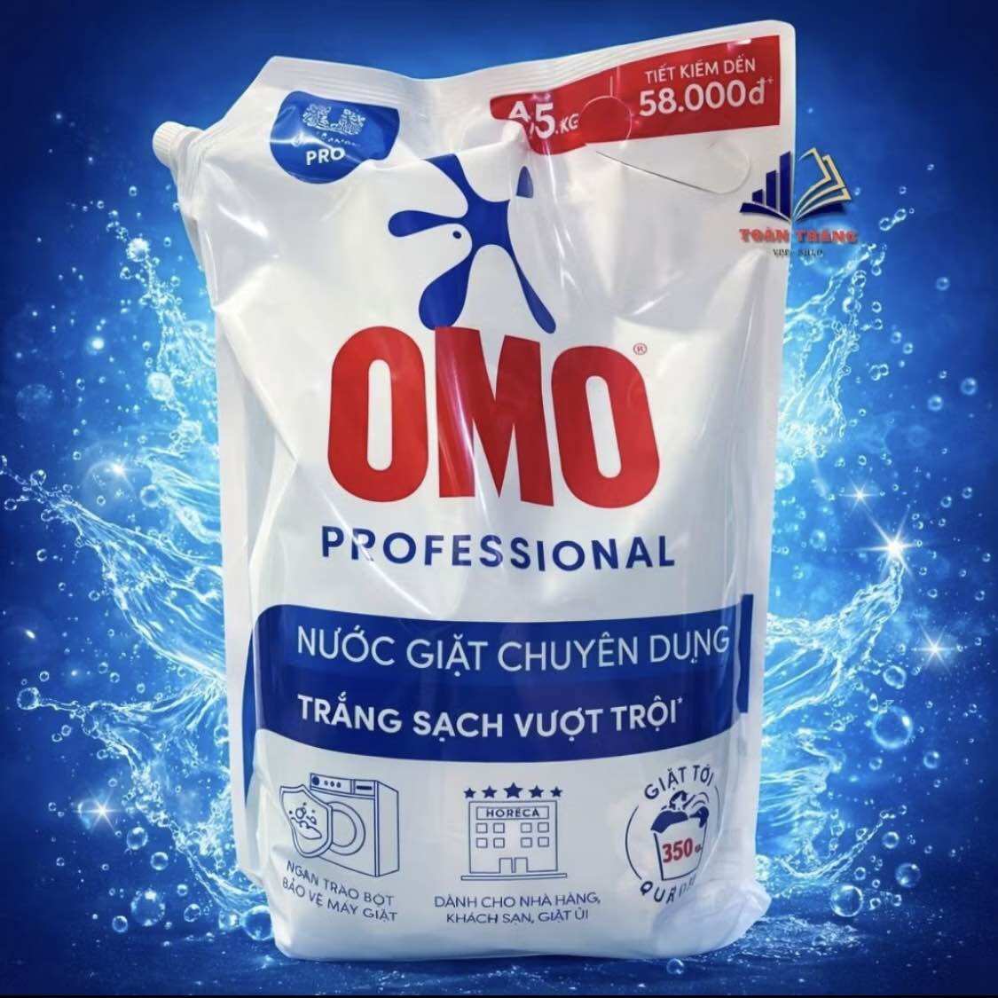OMO Professional Nước Giặt Chuyên Dùng Trắng Sạch Vượt Trội 4.5kg