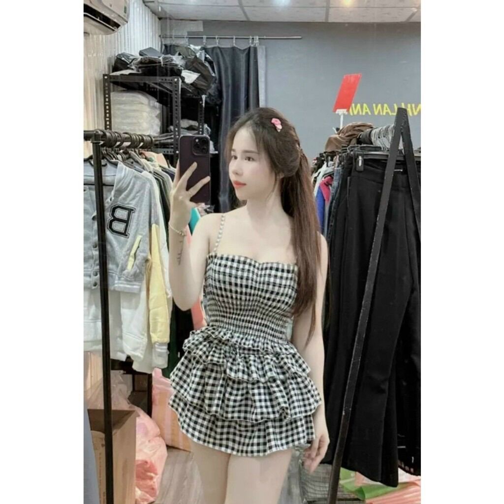 (SHOP TÁO ĐỎ BIGSIZE 50KG ĐẾN 90KG) set caro xốp áo và quần bí