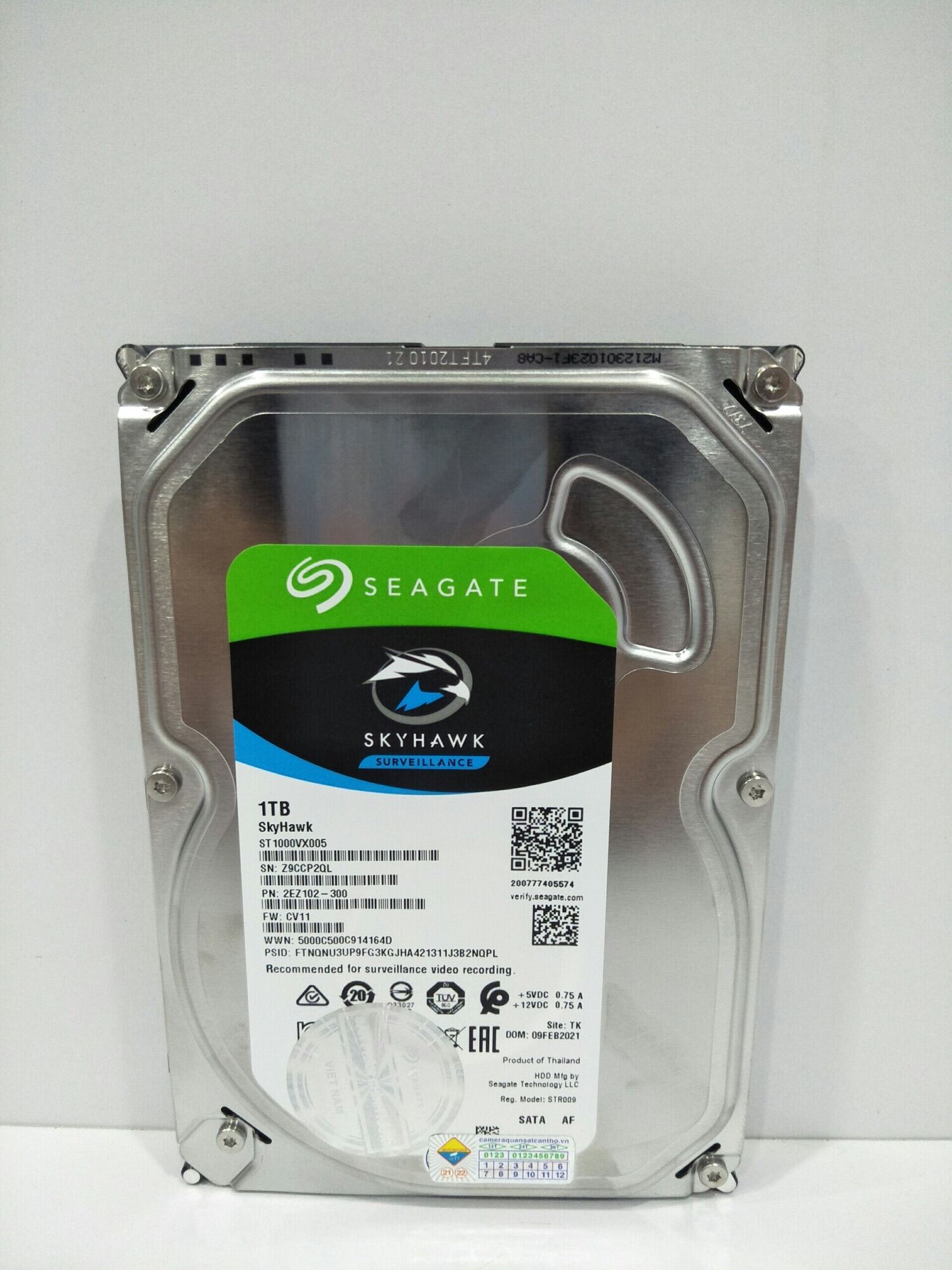 Bảng giá Ổ Cứng HDD Video Seagate SkyHawk 1TB/64MB/3.5 - ST1000VX005 - Hàng chính hãng Phong Vũ
