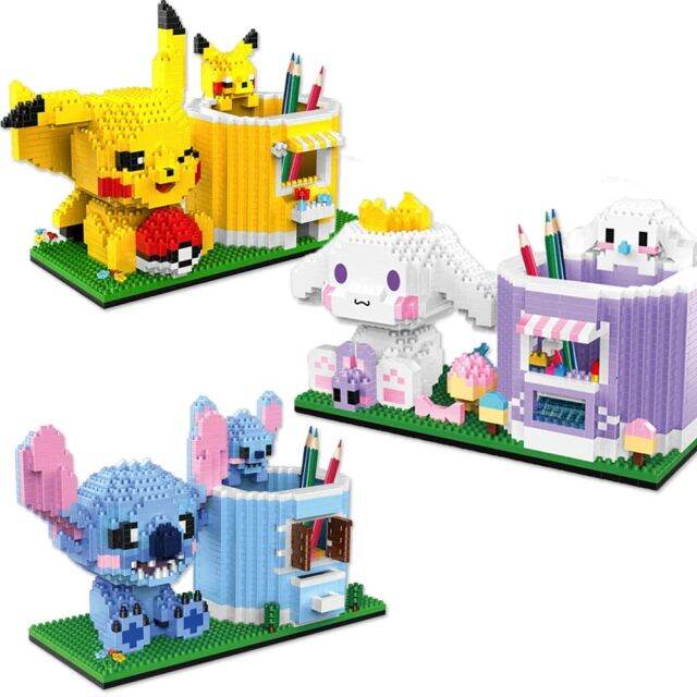 [ẢNH THẬT] Bộ đồ chơi lắp ráp lego xếp mô hình Hộp Đựng Bút Pikachu, Stitch dễ thương  trang trí quà tặng sinh nhật quà giáng sinh bé gái trai trẻ em, Digitoy - Đồ chơi hay ho