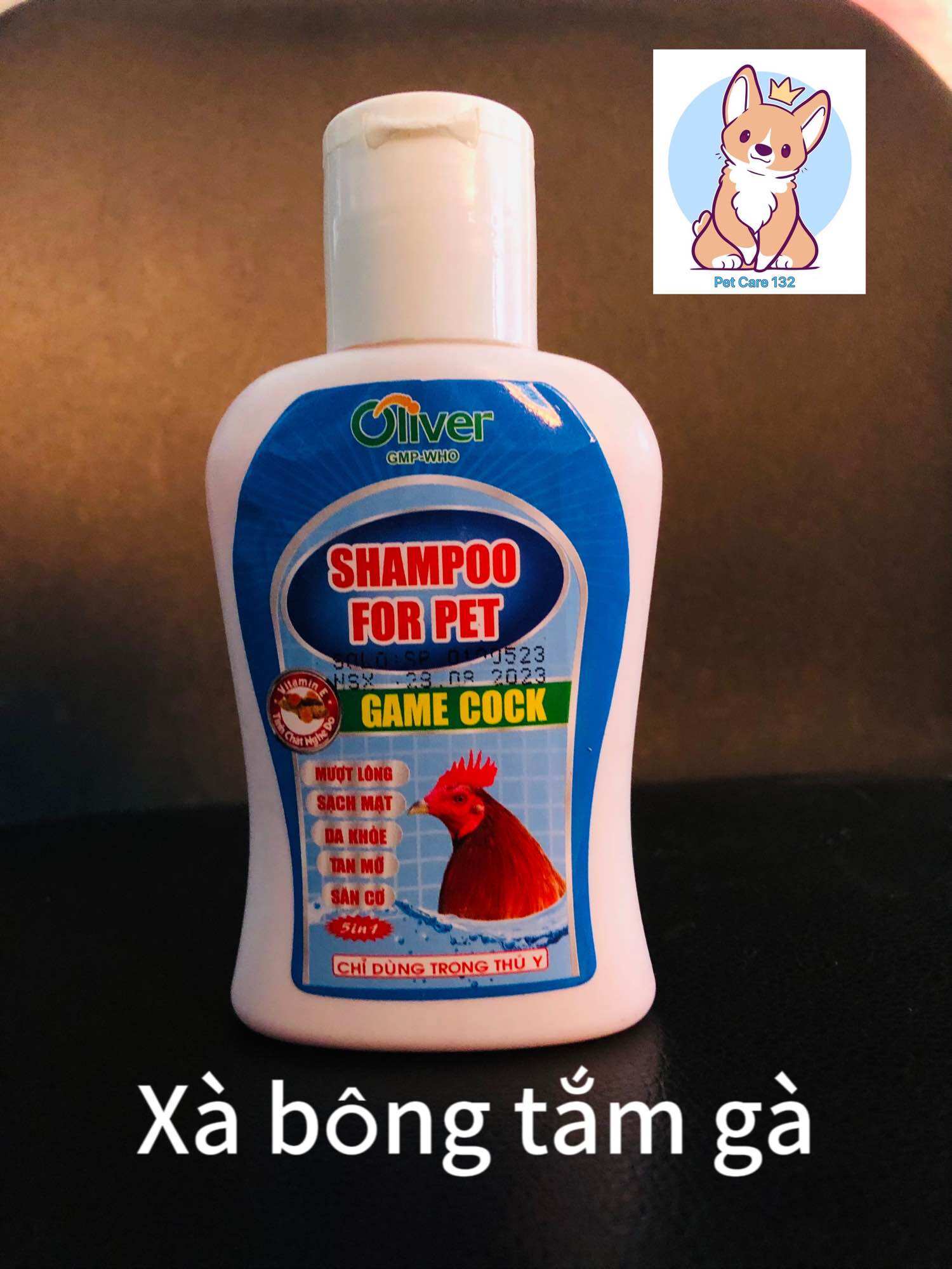 Xà bông tắm gà, Shampoo for pet 100ml oliver.