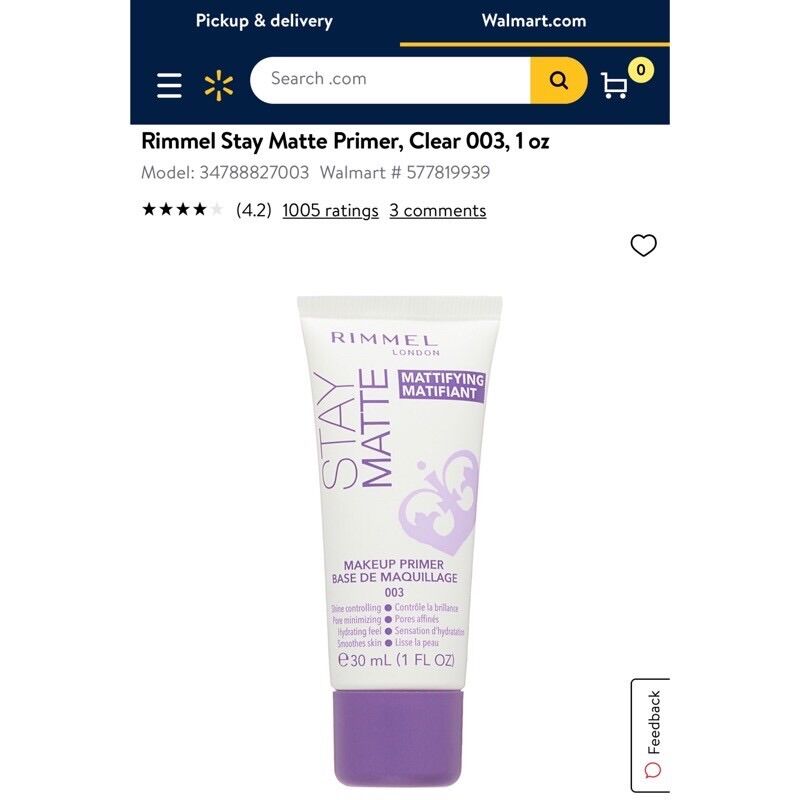 Kem Lót kiềm dầu Rimmel Stay Matte Primer