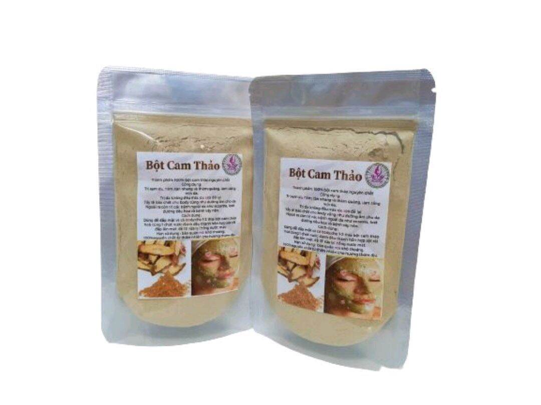100g bột cam thảo nguyên chất đắp mặt trắng da/mờ sạm nám