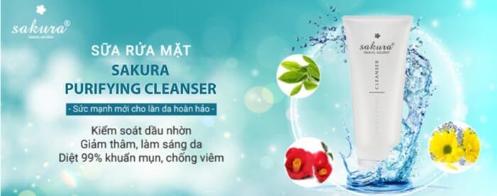 Sữa Rửa Mặt Dành Cho Da Nhờn Mụn SAKURA DEEP PURIFYING CLEANSING FOAM