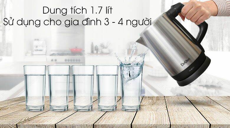 Ấm siêu tốc Delites 1.7 lít ST17S03

- new 100%