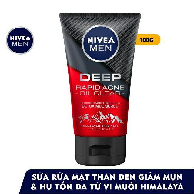 Sữa rửa mặt nivea men 100g