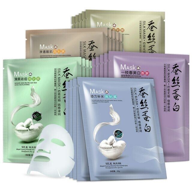 Mặt Nạ Giấy Dưỡng Da Mụn Cấp Ẩm Thải Độc Tơ Tằm One Spring Silk Mask Của Bioaqua