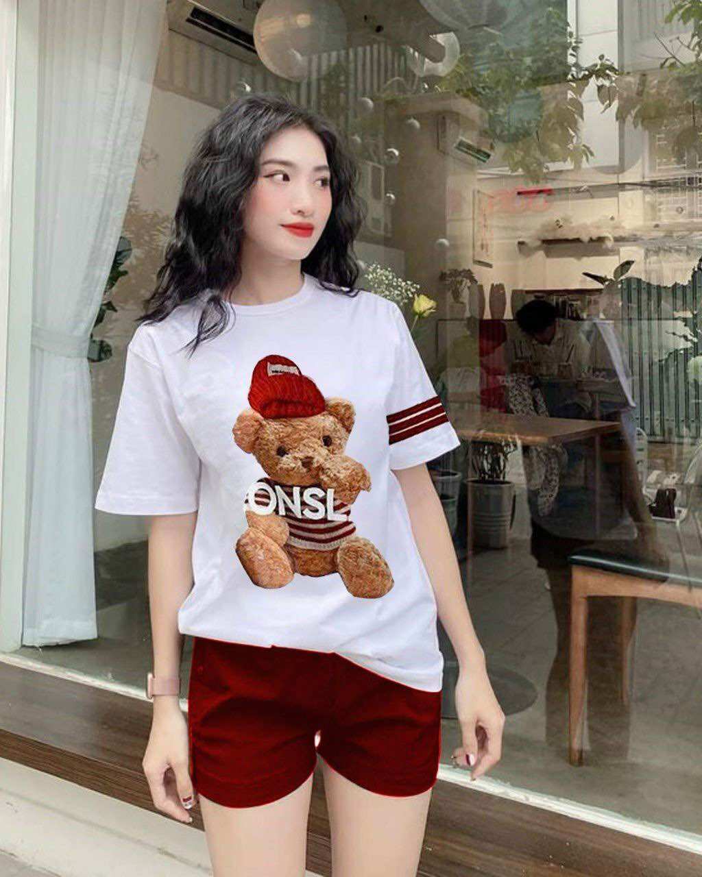 Hoàn tiền 15% - sét bộ short cotton lo go quảng châu