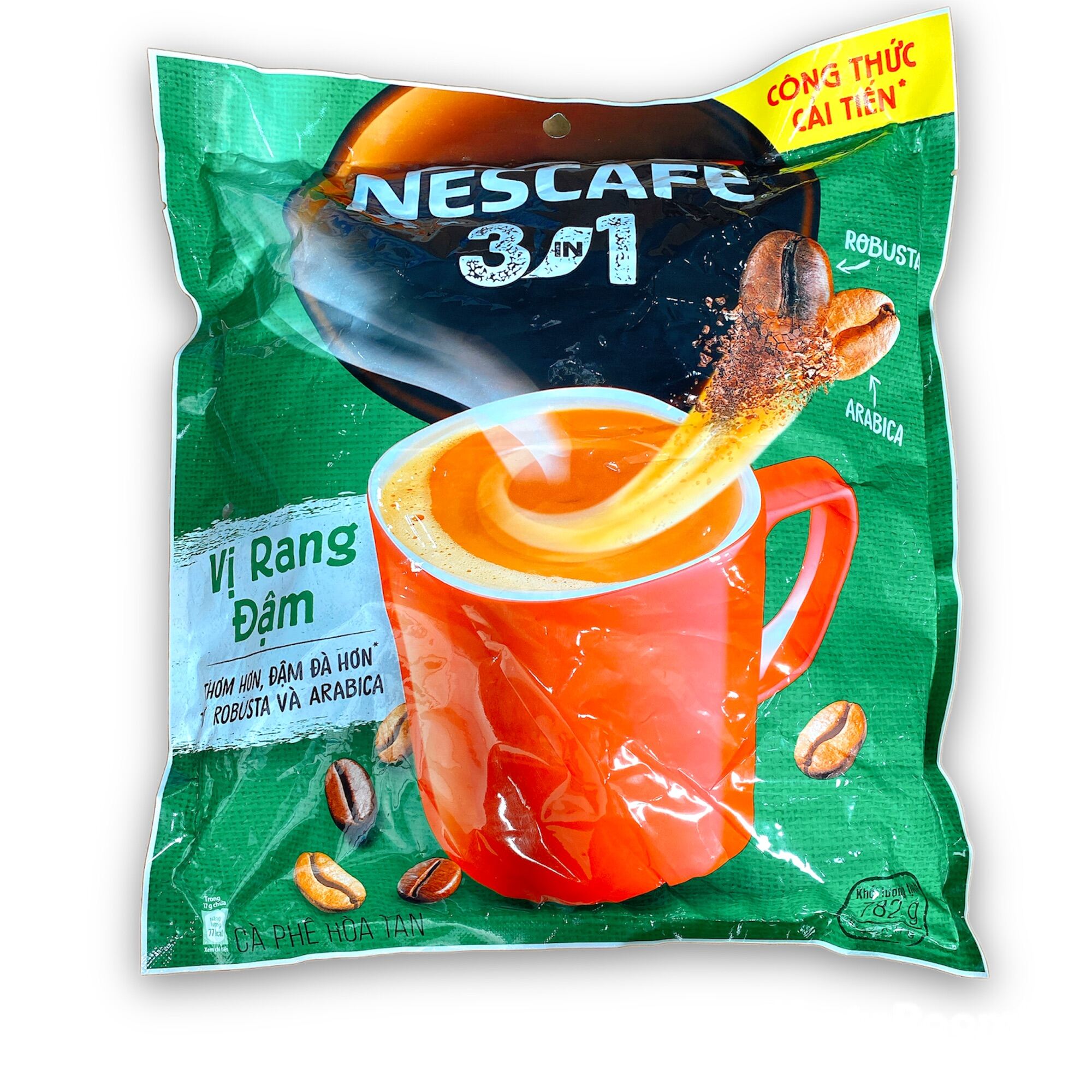 Bịch 46 gói  mỗi gói 17gram  cà phê sữa đá 3in1 Nescafe đậm đà hơn - Date