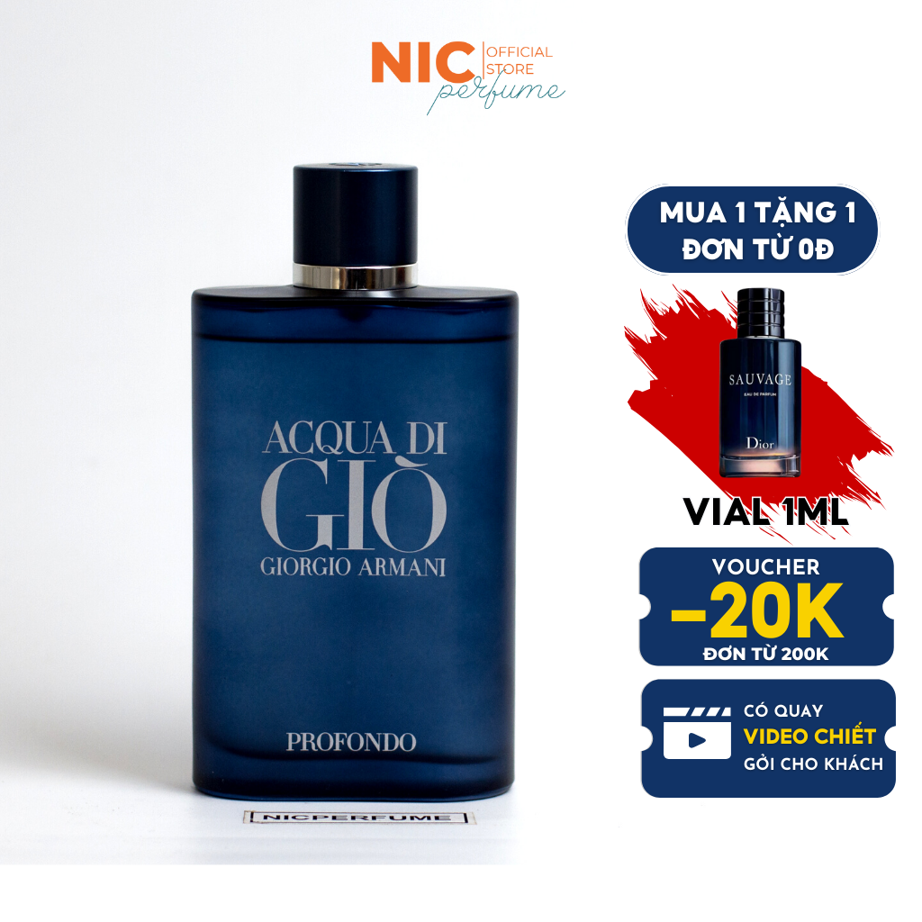 Nước hoa nam Acqua Di Gio Profondo chiết 10ml, giò xanh