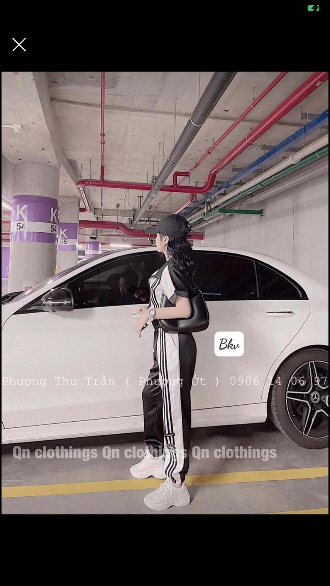 Set áo gió kẻ sọc 2 màu trắng đen