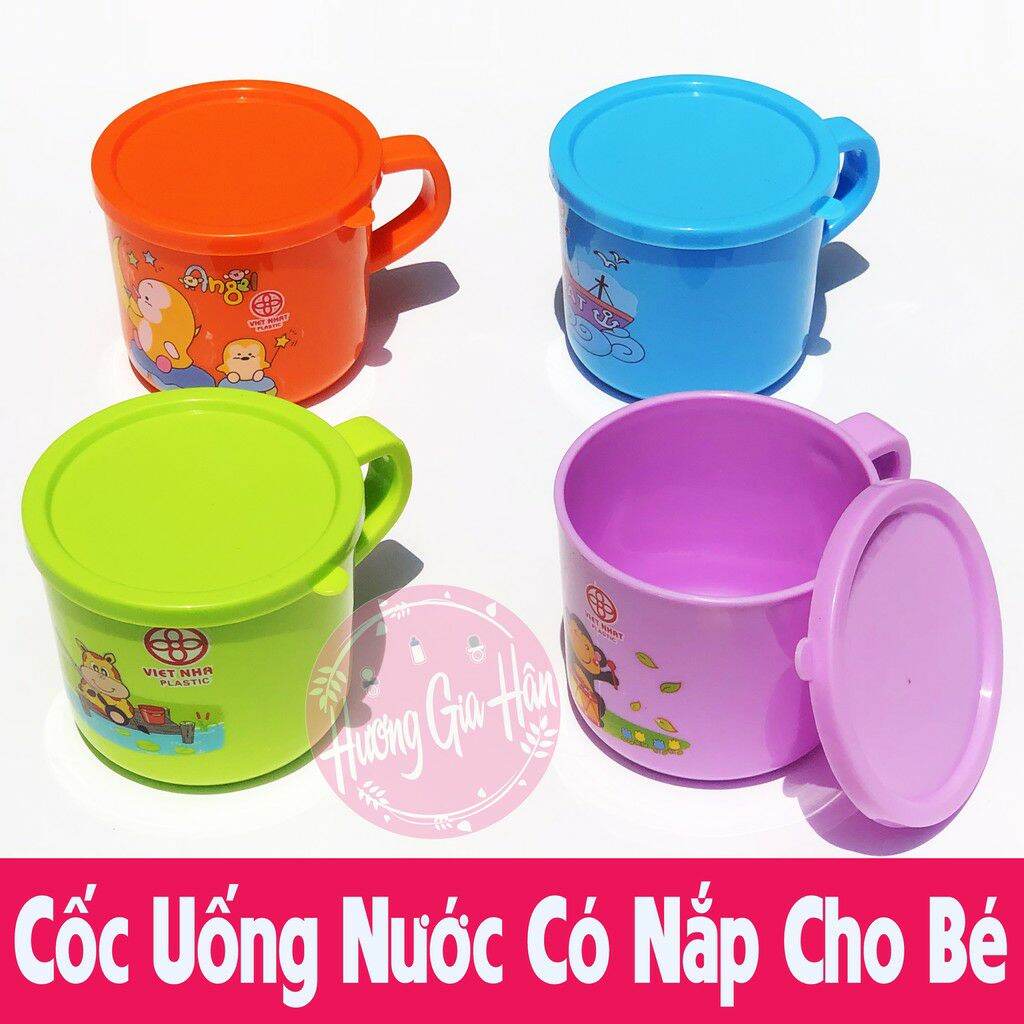 Cốc nhựa, ca nhựa có nắp cho bé