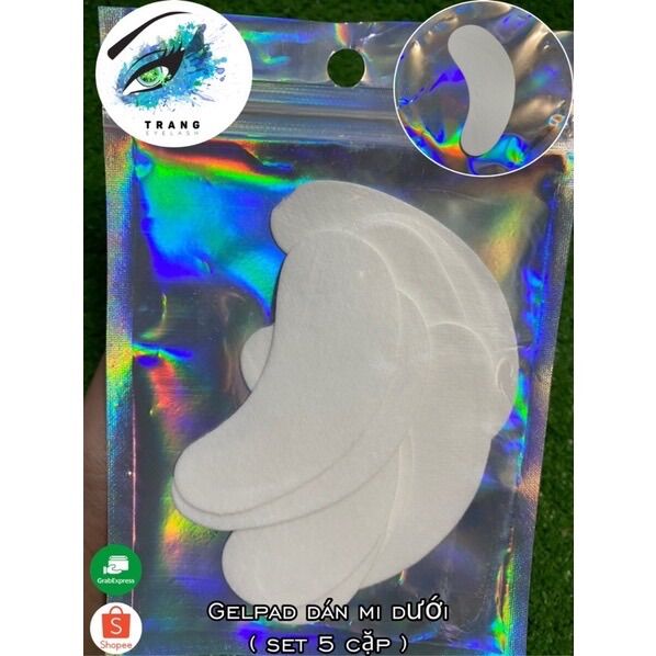 Gelpad dán mi dưới trong nối mi, 1 set 5 cặp, gelpad mềm, bảo vệ da mi dưới cho khách