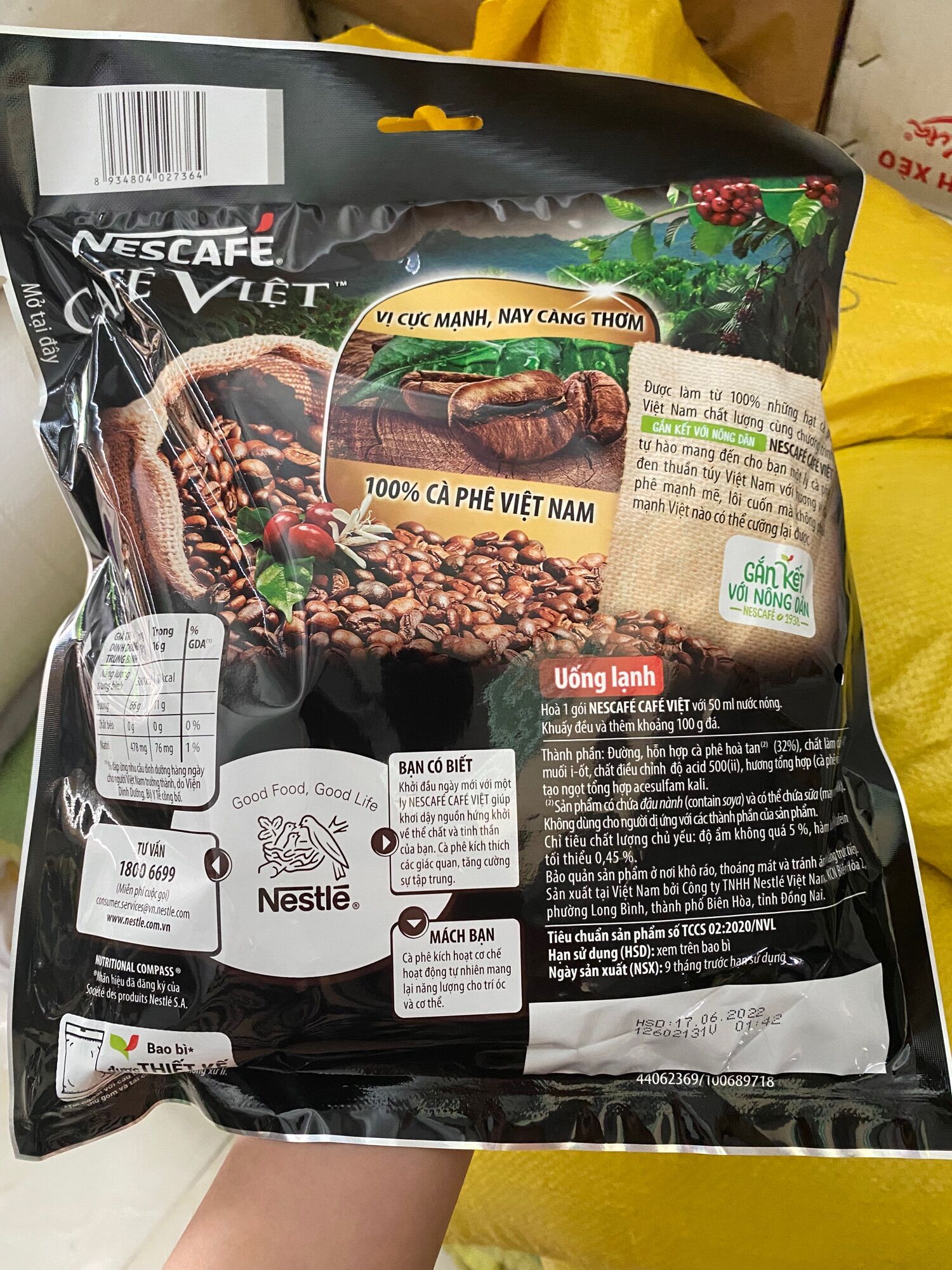 cà phê (cafe) Việt đen đá (35 gói x 16g)