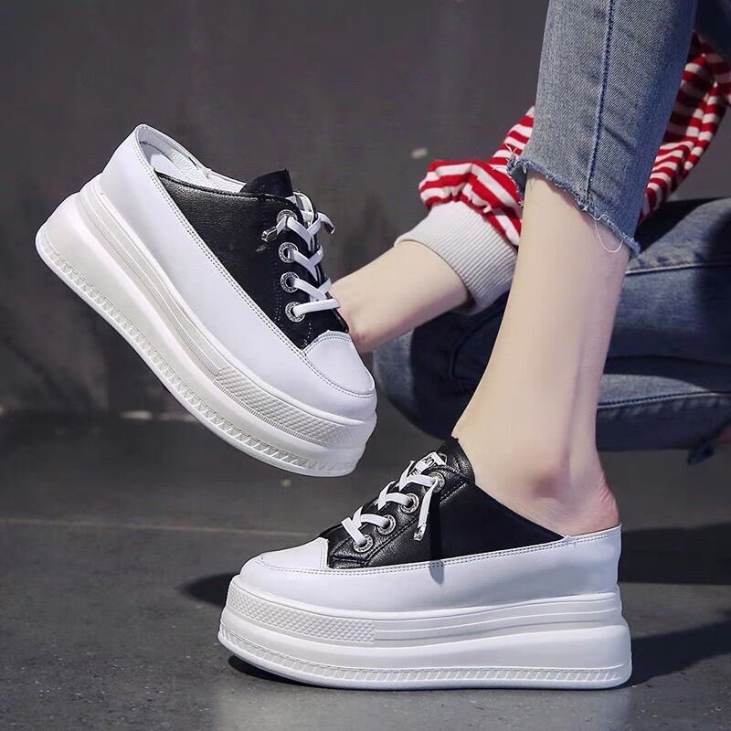 Giầy sục thể thao cao 8cm da mềm