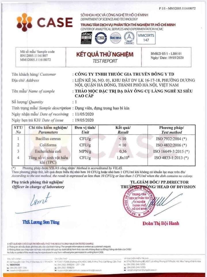 Thảo mộc dạ dày dùng 12 ngày