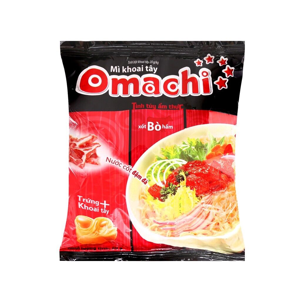 Mì Omachi Xốt Bò Hầm Lóc 5 gói