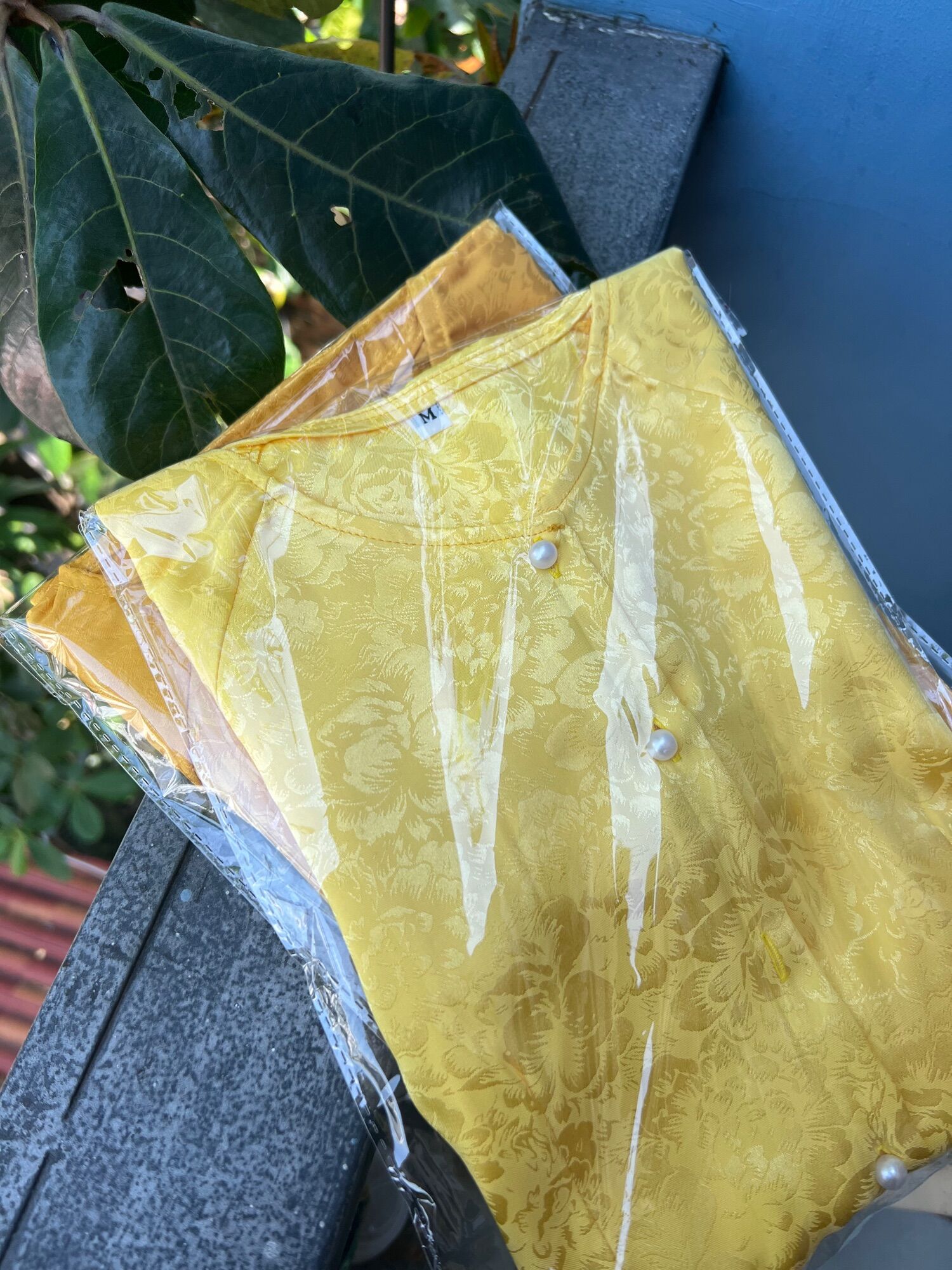 ÁO BÀ BA GẤM VÂN HOA NỔI SIÊU ĐẸP