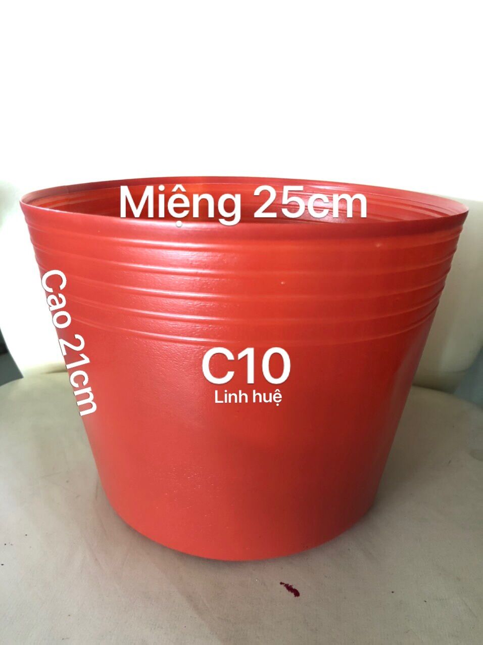 Chậu nhựa trồng cây 30 cái C10 đỏ loại tốt dày dặn