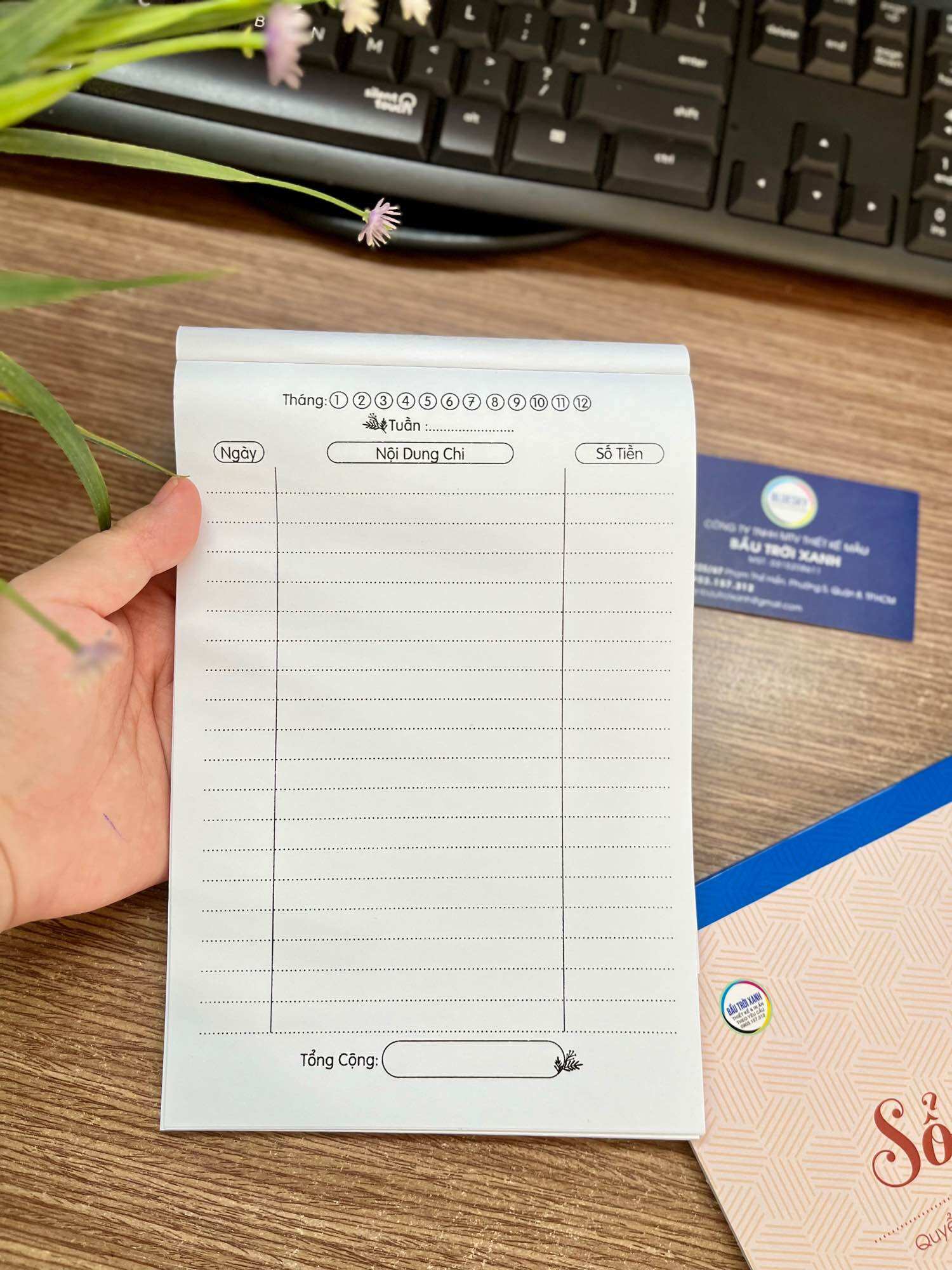 Sổ thu - sổ chi riêng lẻ khổ a5 / 70 tờ giấy dày