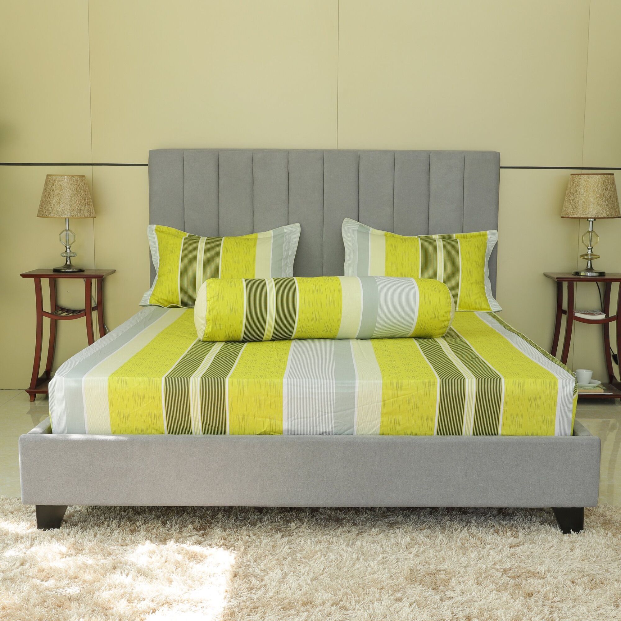 Bộ Drap gối cotton hoa Hometex 1.6x2, 1.8x2m