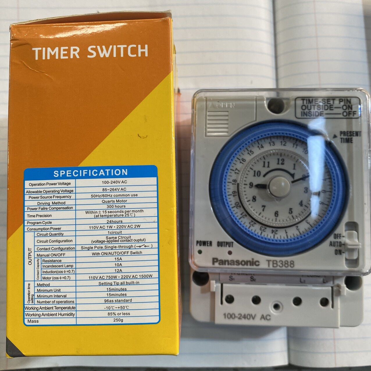 Công tắc hẹn giờ Timer Switch TB388 - 220VAC