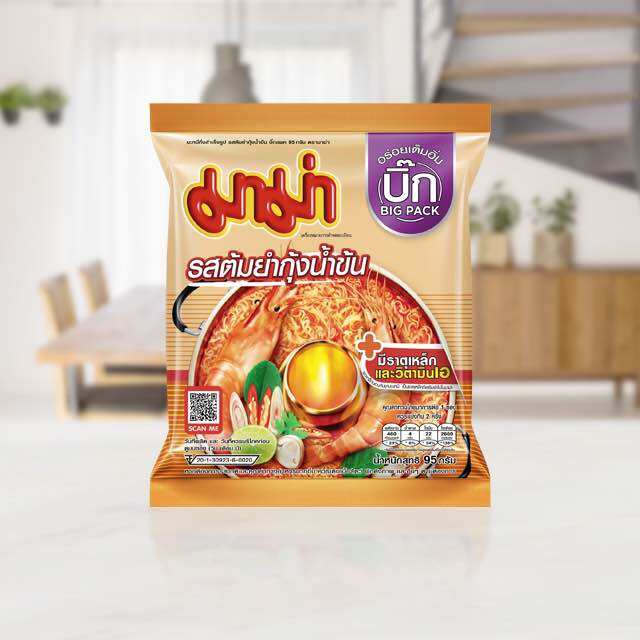 MÌ MAMA THÁI LAN CÁC LOẠI GÓI 95G(Thịt Bằm-Tomyum-Lẩu Thái)-THÙNG 24 GÓI