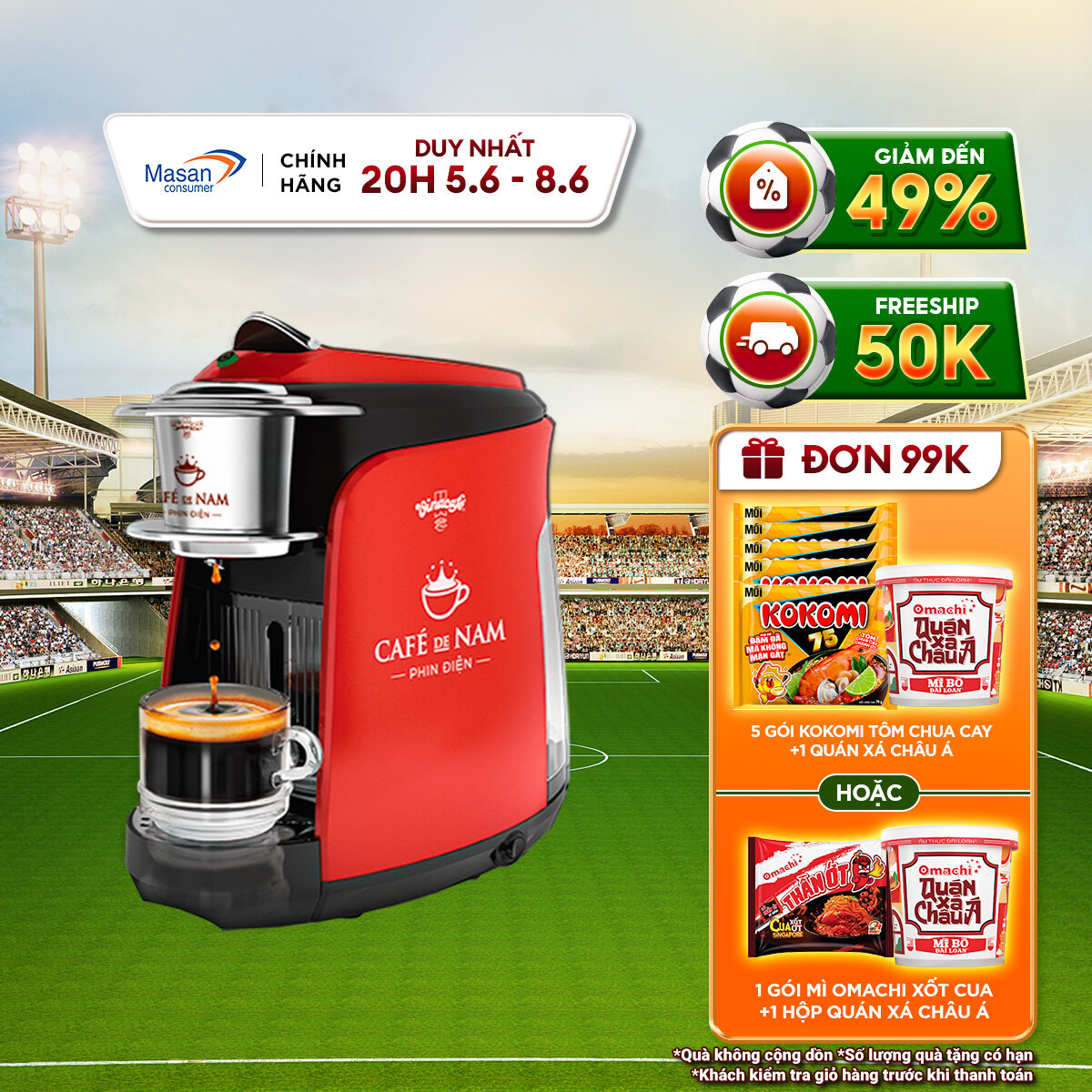 Máy Pha cà phê viên nén Vinacafe' De Nam phin điện