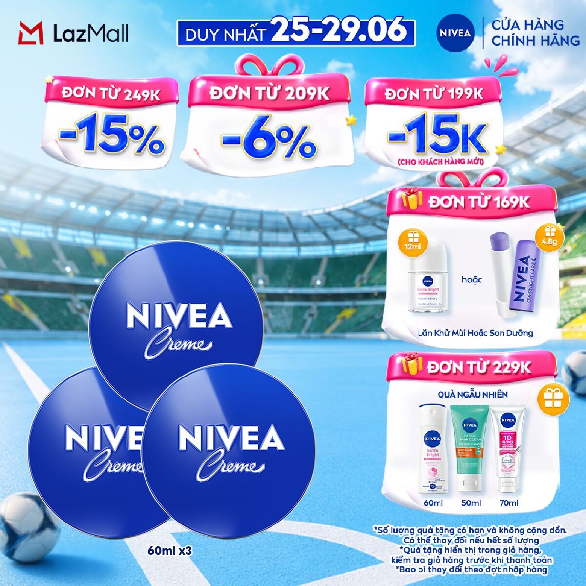 Bộ 03 Kem Dưỡng Ẩm Chuyên Sâu NIVEA Crème Hộp Thiếc (60mlx3) - 80102x3