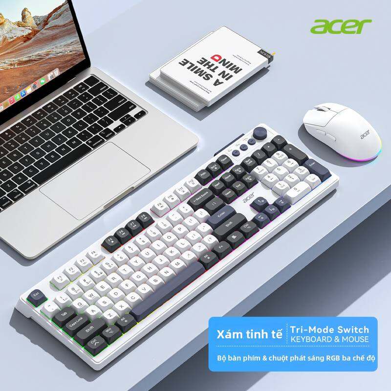 Bộ Bàn Phím và Chuột Bluetooth 3 Chế Độ cho Văn Phòng và Chơi Game