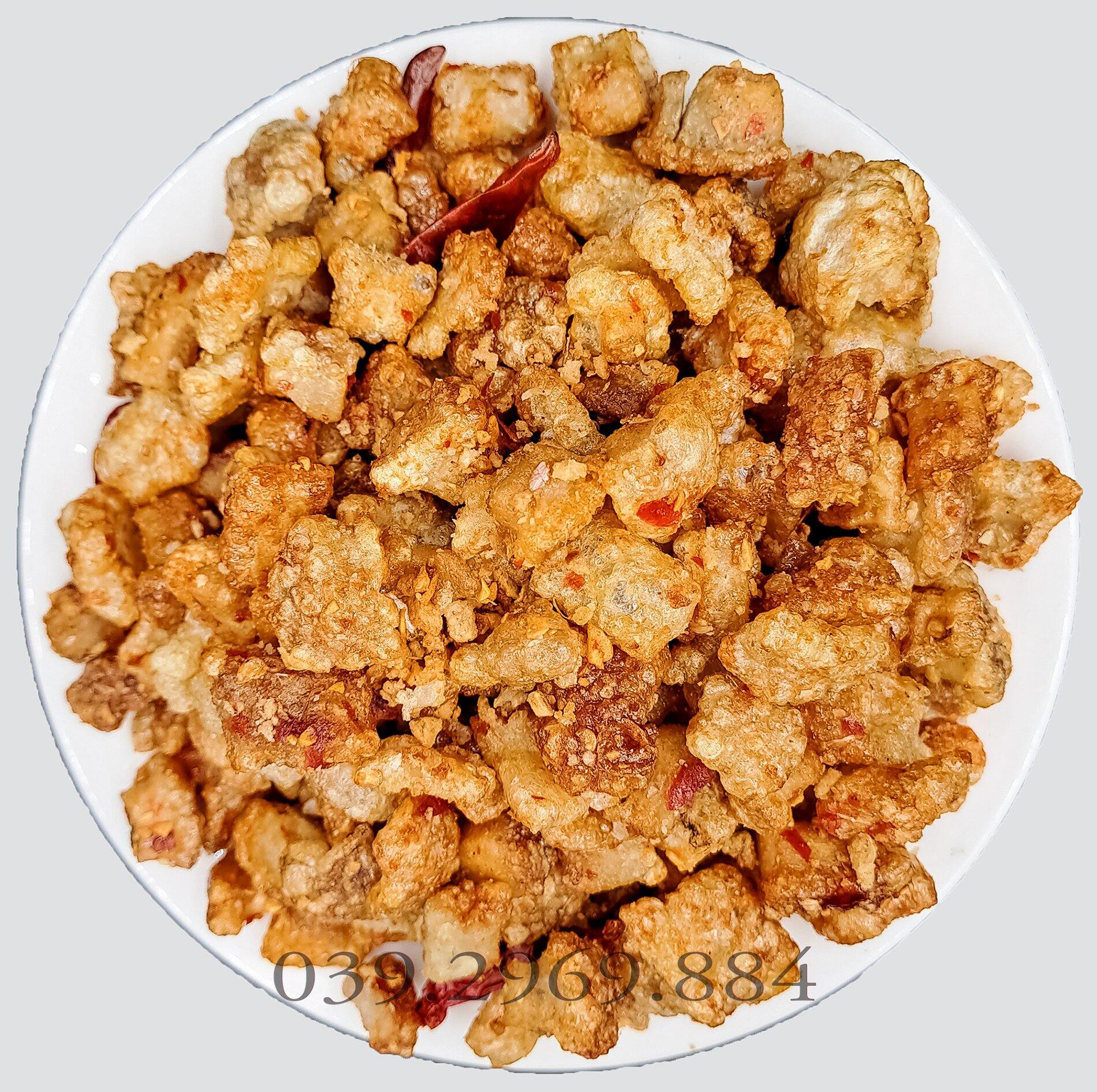 Tóp mỡ cháy tỏi 250g/ 500g/ 1kg - tóp mỡ sốt mắm tỏi giòn rụm thơm ngon - ăn là ghiền - đồ ăn vặt