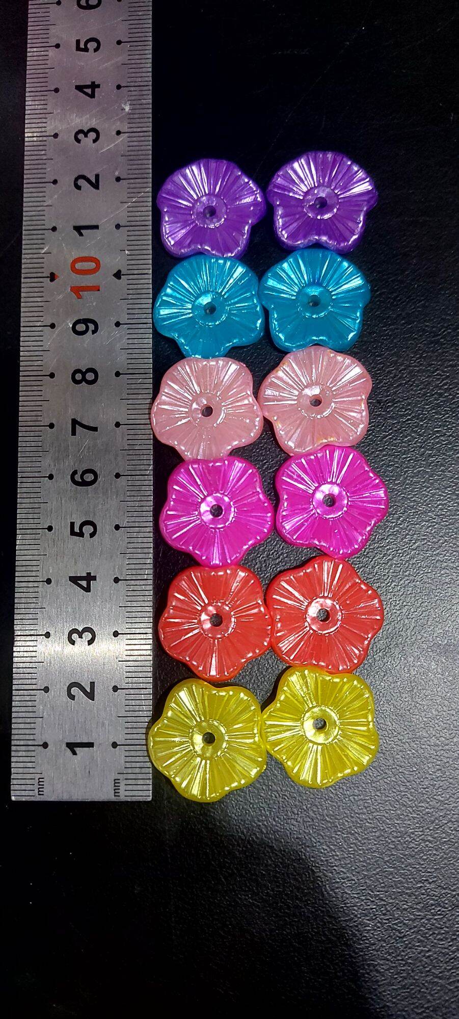 Hạt Acrylic hoa sao cánh tròn 2 cm