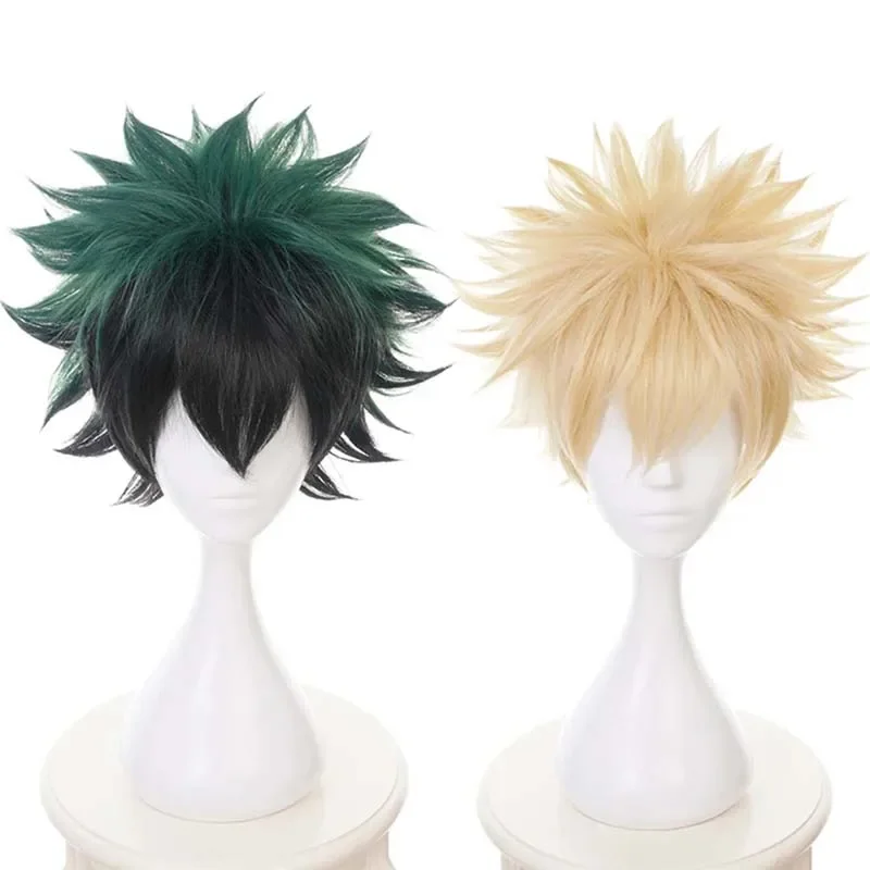 My Hero Giới Học Thuật Midoriya Izuku Bakugou Katsuki Ngắn Tổng Hợp Tóc Giả Cosplay Chịu Nhiệt Tóc H