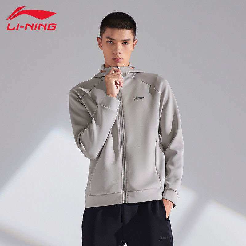 Áo khoác nỉ trơn nam Lining AWDS791